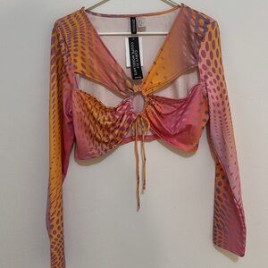 Cider Pink and Orange Patterned Blouse